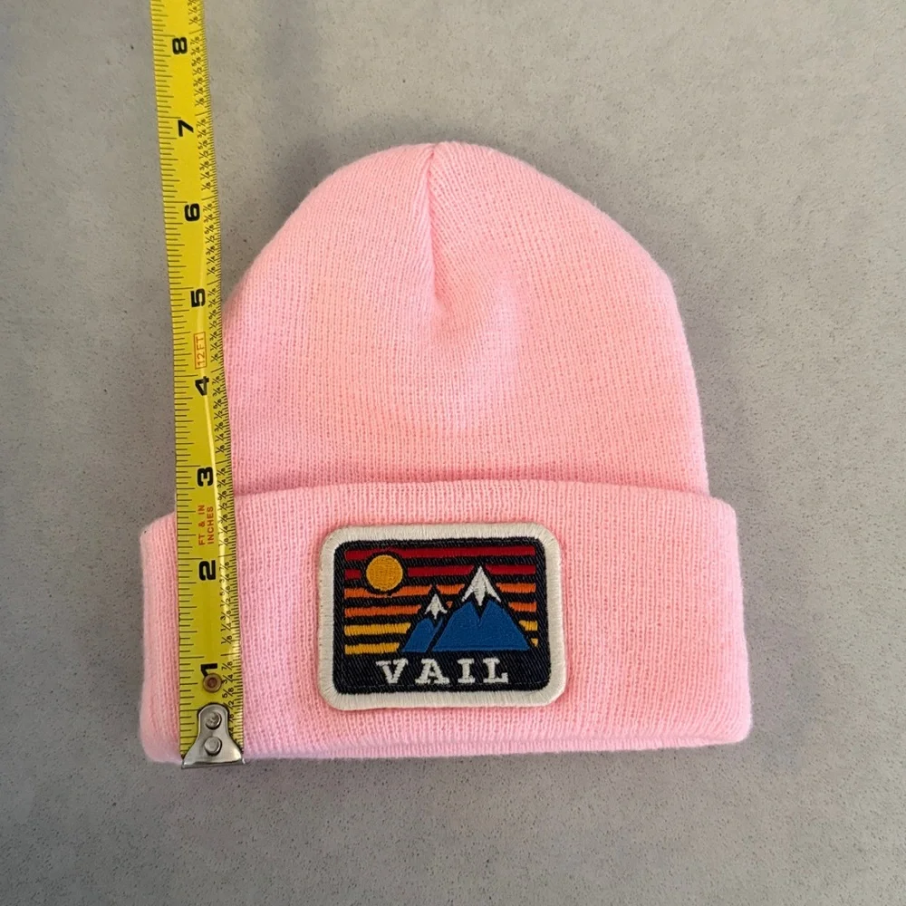 “Vail” Pink Baby Beanie, 0-24M
